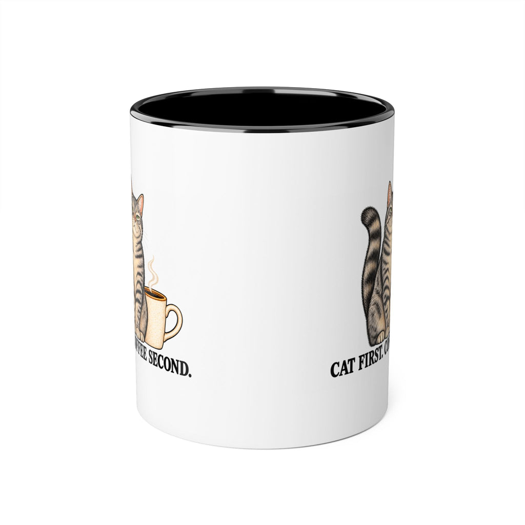 Cat First Coffee Mug — 11 oz