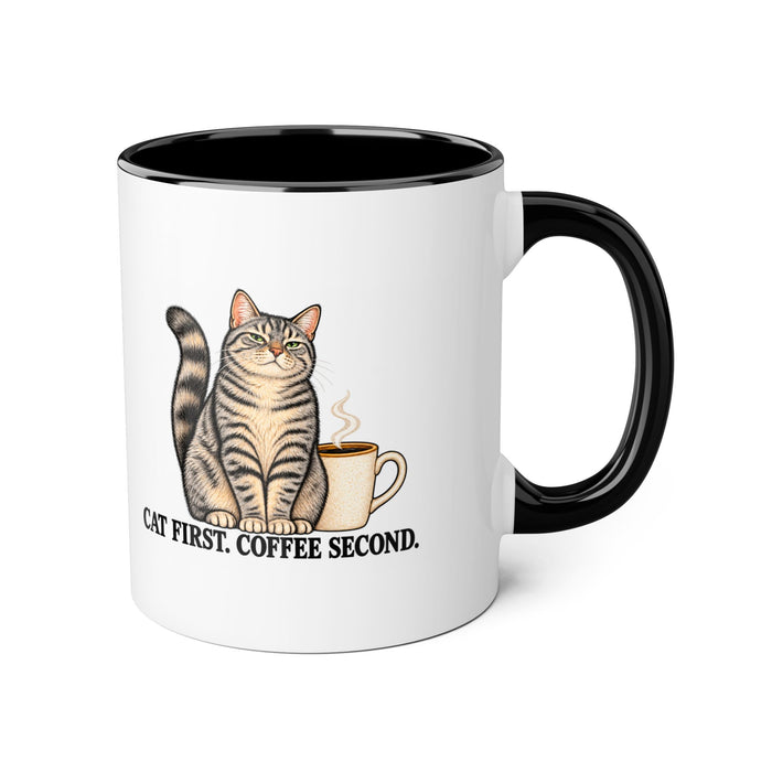 Cat First Coffee Mug — 11 oz