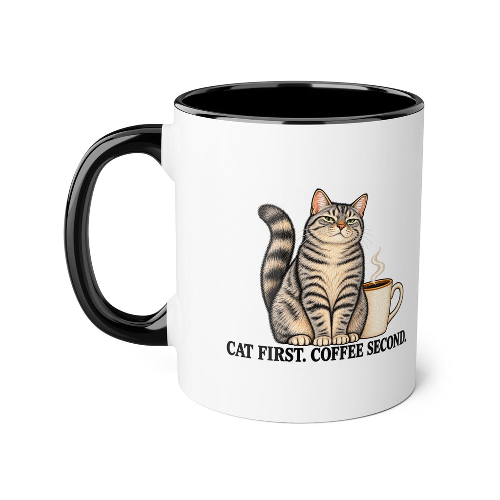 Cat First Coffee Mug — 11 oz